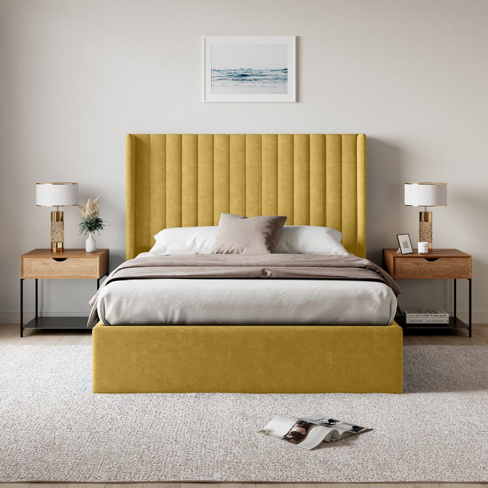 Russell Pneumatic Ottoman Storage Bed Double / King Bed Lift Up Storage Bed Frame