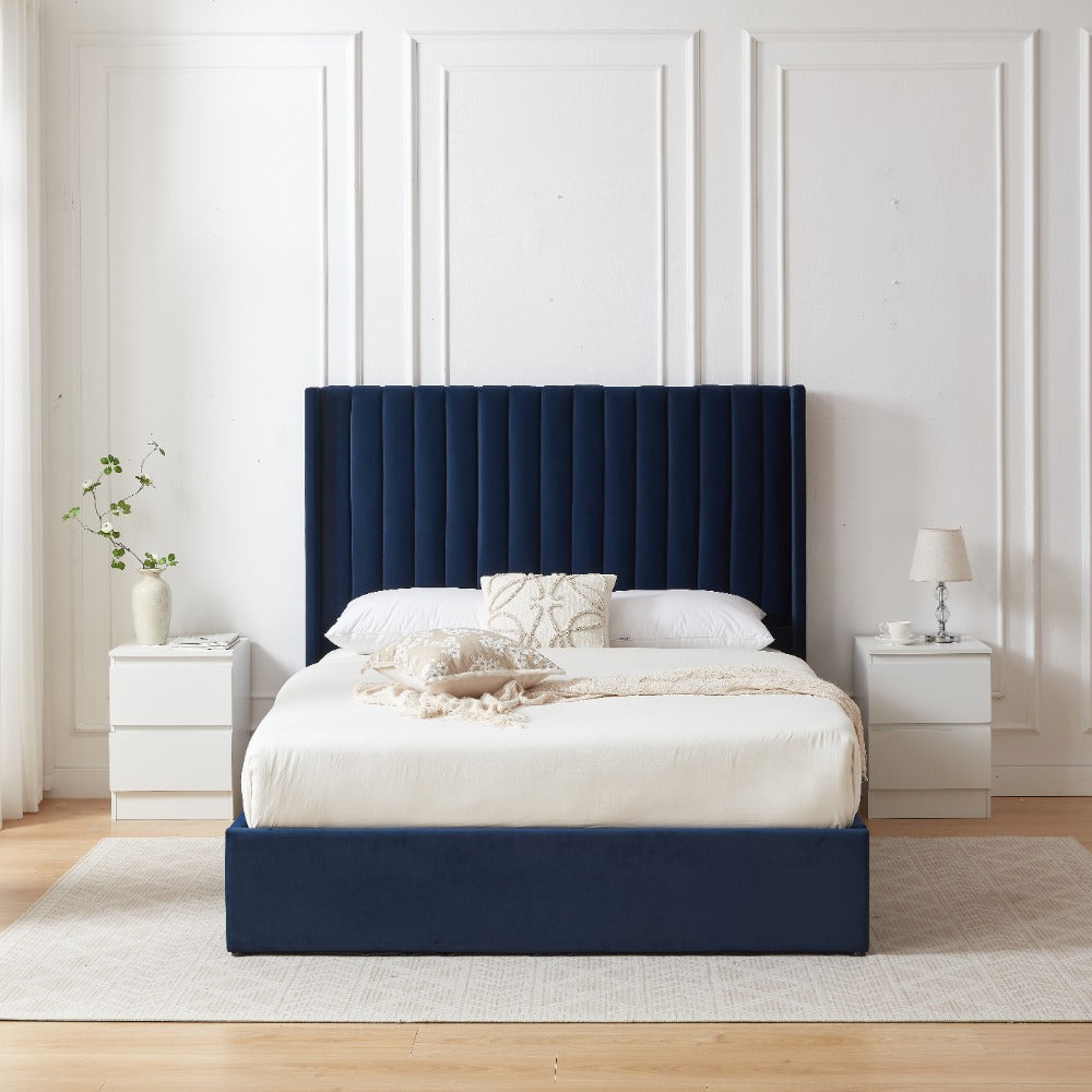 Russell Pneumatic Ottoman Storage Bed Double / King Bed Lift Up Storage Bed Frame