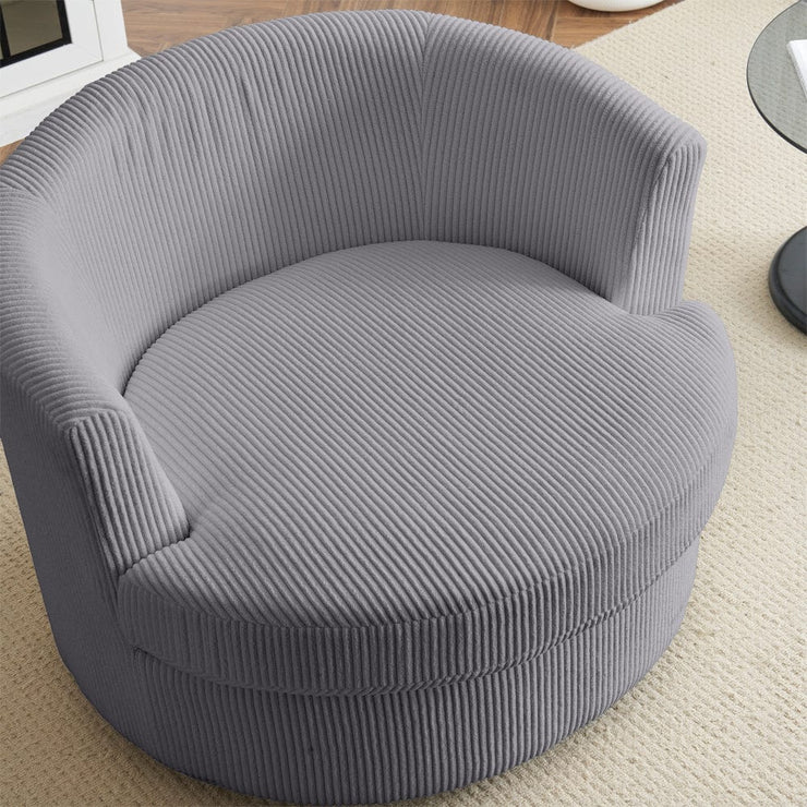 Ruth Corduroy Swivel Armchair With Scatter Cushions