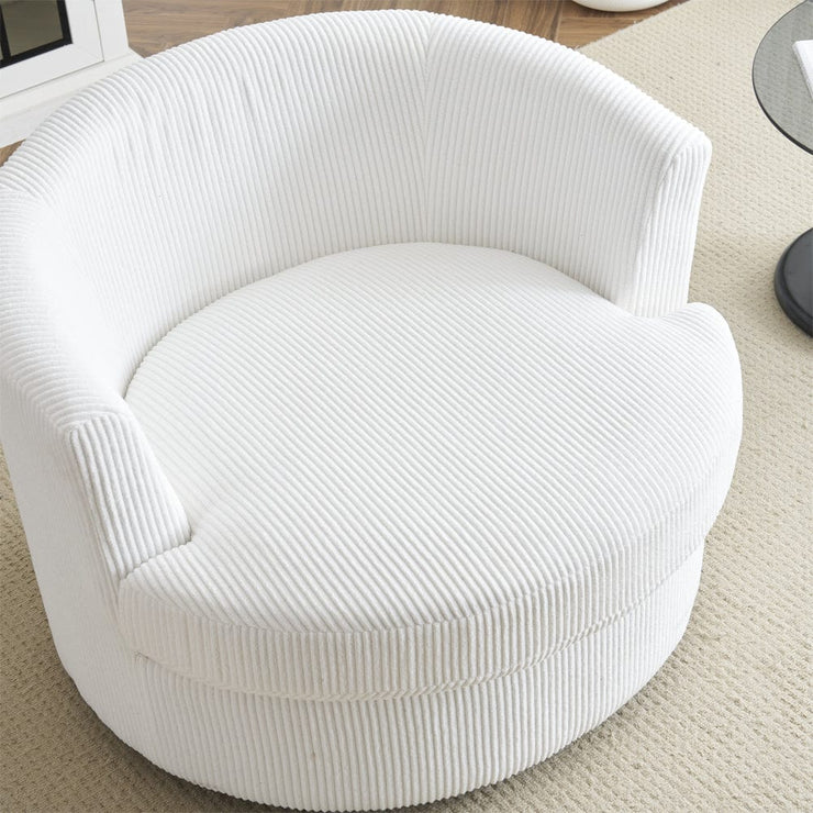Ruth Corduroy Swivel Armchair With Scatter Cushions