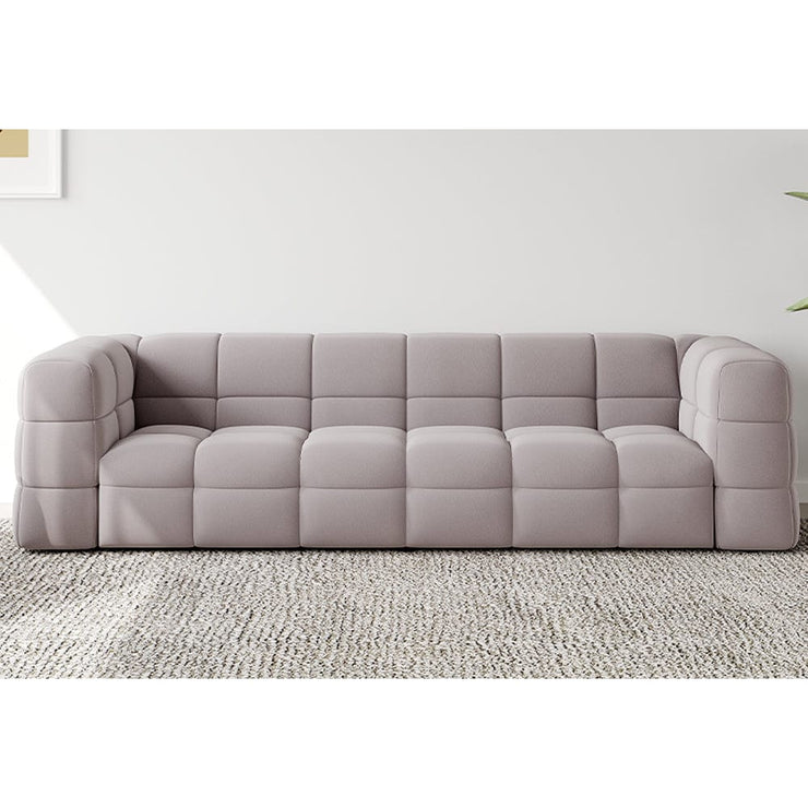 Serenity Latex Foam Boucle Sofa Ottoman Set In Taupe