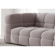 Serenity Latex Foam Boucle Sofa Ottoman Set In Taupe