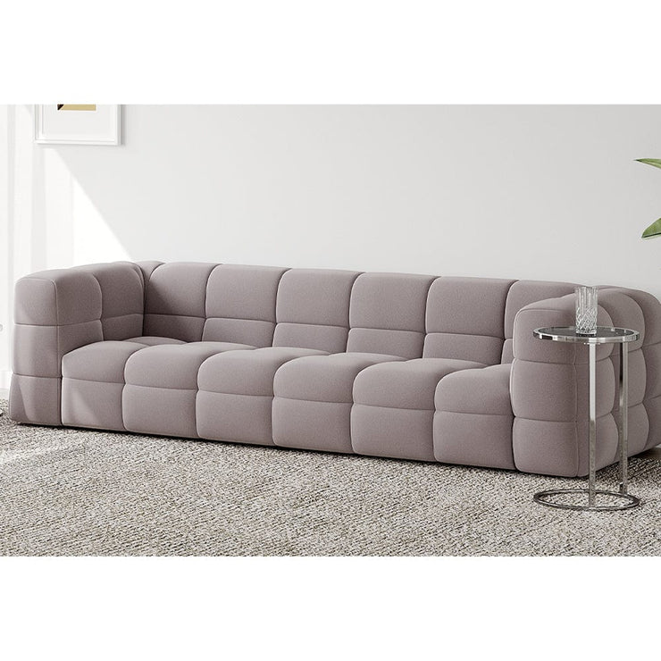 Serenity Latex Foam Boucle Sofa Ottoman Set In Taupe