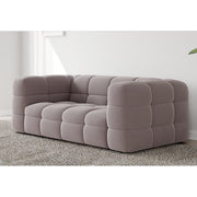 Serenity Latex Foam Boucle Sofa Ottoman Set In Taupe