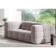 Serenity Latex Foam Boucle Sofa Ottoman Set In Taupe