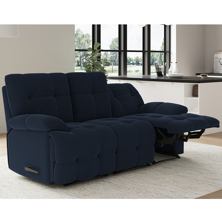 Sleek Velvet 3 Seater Recliner Sofa Manual Or Electric Option