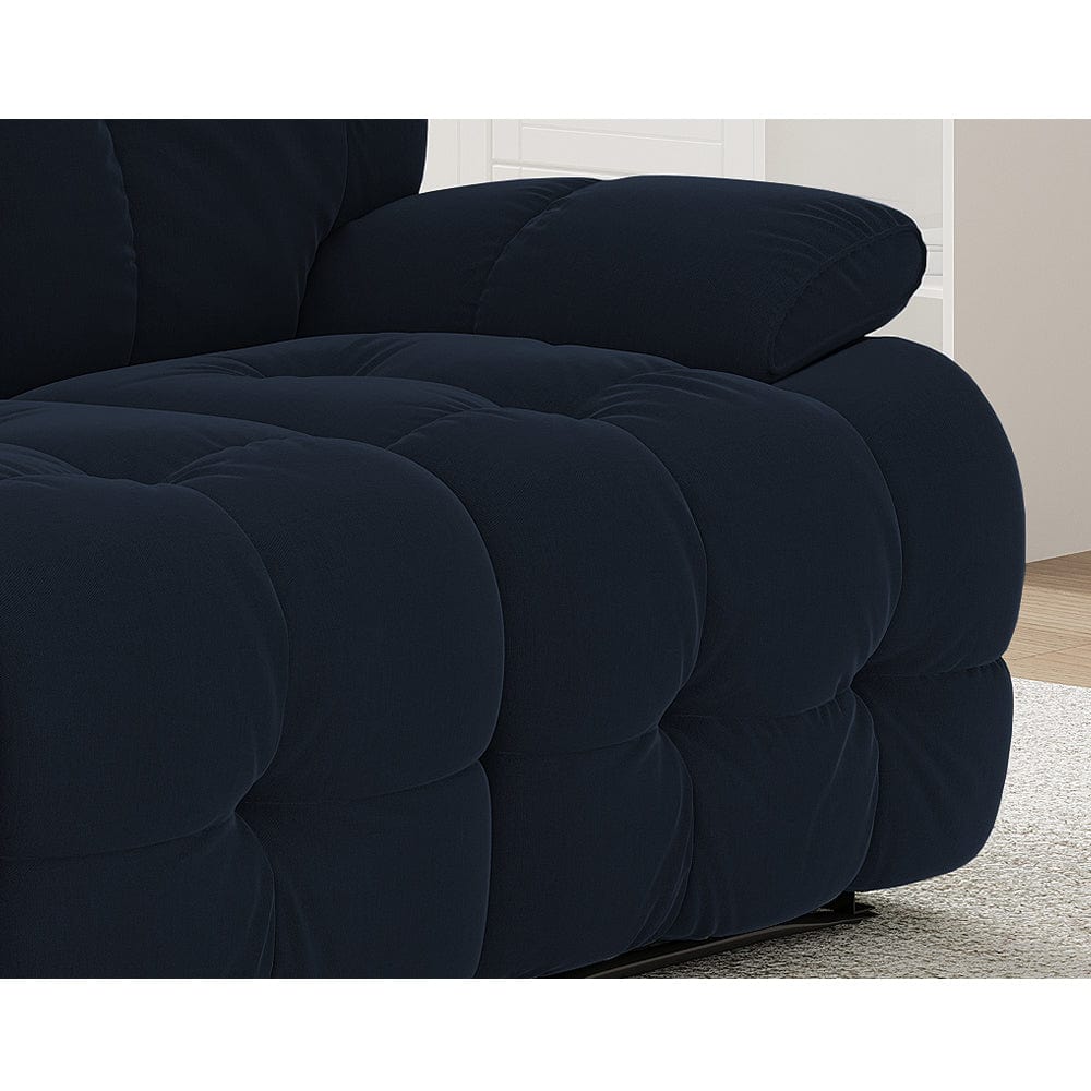 Sleek Velvet 3 Seater Recliner Sofa Manual Or Electric Option