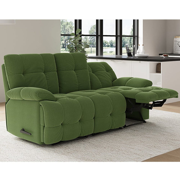 Leabhrán Sleek Velvet 3+1 Recliner Sofa Set Manual Nó Leictreach Rogha