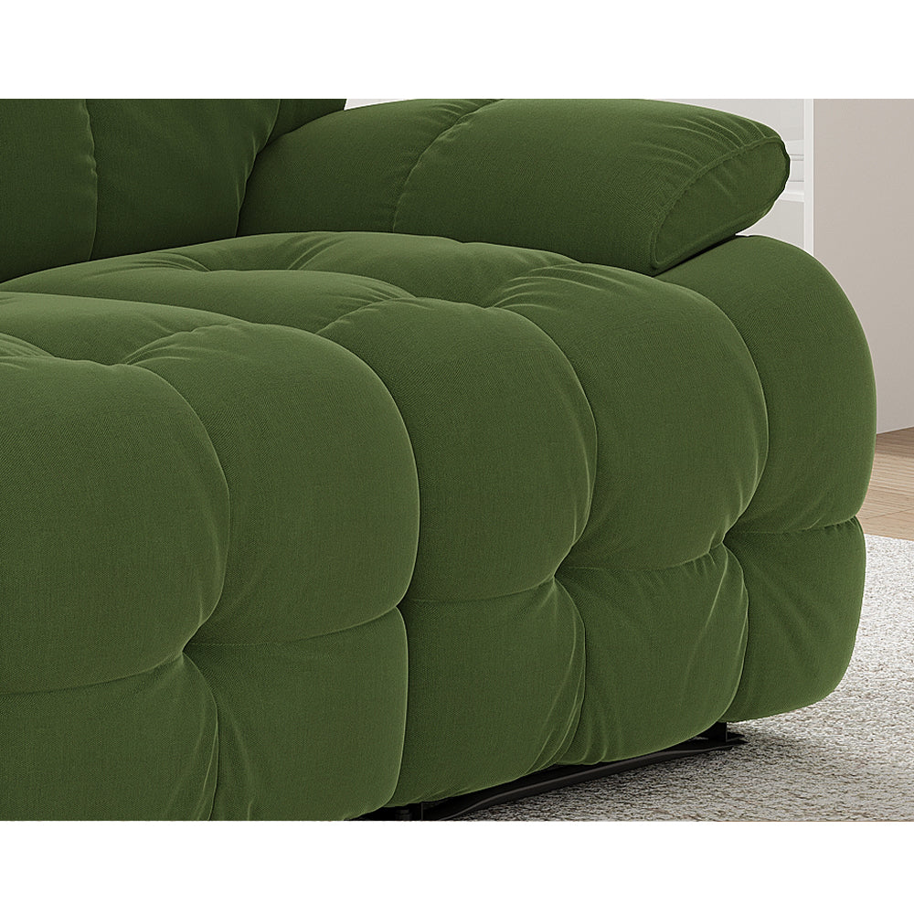 Sleek Velvet 3 Seater Recliner Sofa Manual Or Electric Option