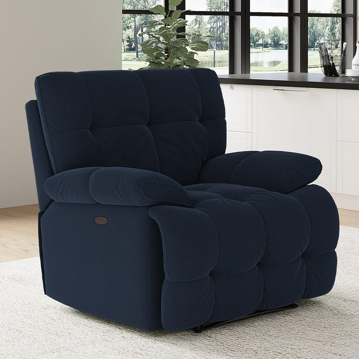 Sleek Velvet Recliner Armchair Manual Or Electric Option