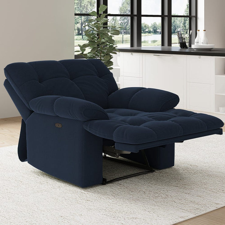 Sleek Velvet Recliner Armchair Manual Or Electric Option