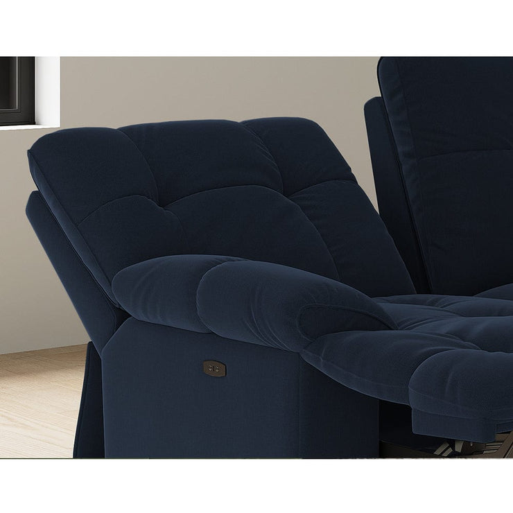 Sleek Velvet 3 Seater Recliner Sofa Manual Or Electric Option