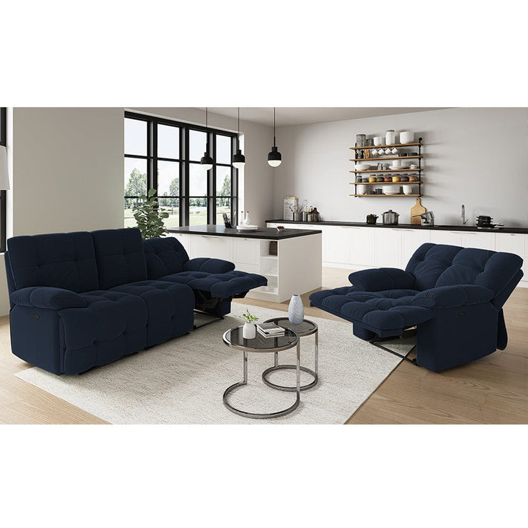 Sleek Velvet 3+1 Recliner Sofa Set Manual Or Electric Option