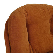 Sol Plush Swivel Leisure Chair In Orange