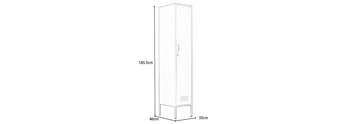 Lokki® Single Door Locker With Adjustable Shelf Storage Cabinet