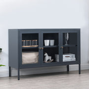 Steel Lush® TV Storage Cabinet With Glass Door And Adjustable Shelf