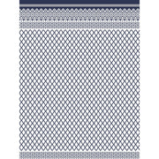 Summerfushion Outdoor Garden Waterproof Reversible Rectangle Rug in Blue and White