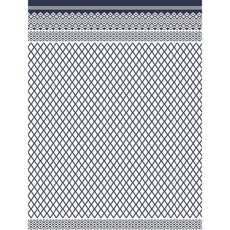 Summerfushion Outdoor Garden Waterproof Reversible Rectangle Rug in Blue and White