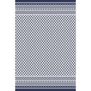Summerfushion Outdoor Garden Waterproof Reversible Rectangle Rug in Blue and White