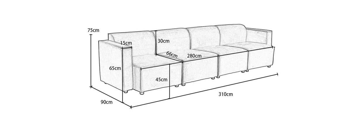 Tessa Modular 4 Seater Sofa