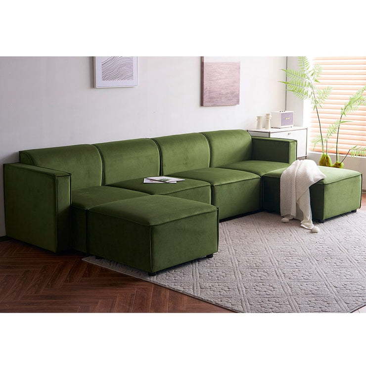 Tessa Modular 4 Seater Sofa with 2 Ottomans