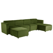 Tessa Modular 4 Seater Sofa with 2 Ottomans