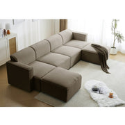 Tessa Modular 4 Seater Sofa with 2 Ottomans