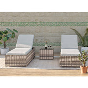 Vancouver Rattan Sun Lounger Set In Grey