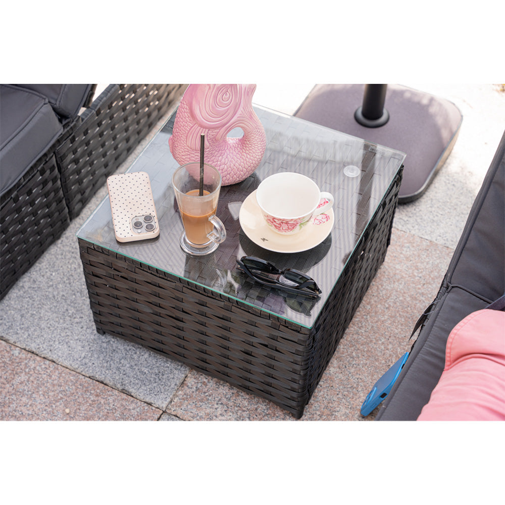 Vancouver Rattan Sun Lounger Set