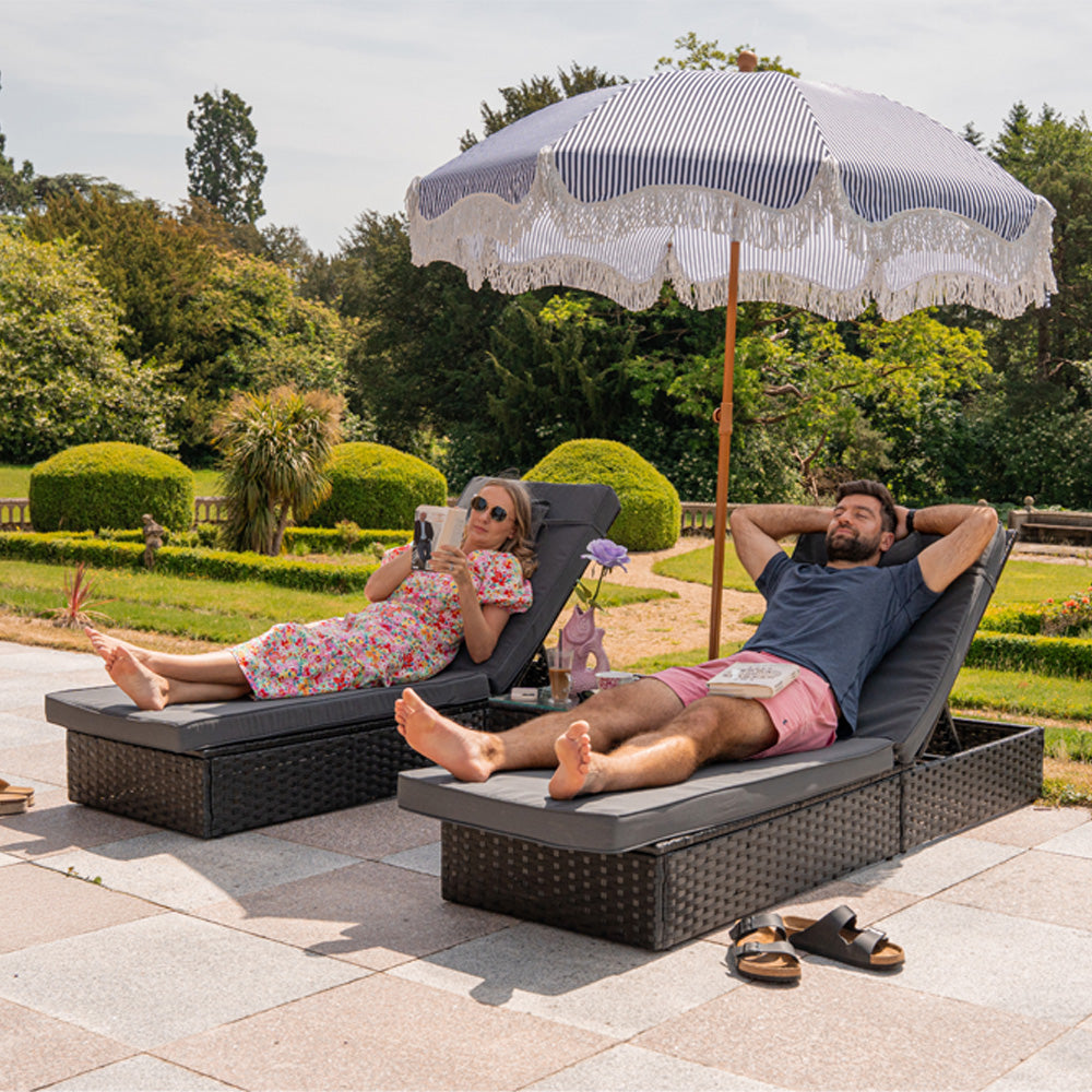 Vancouver Rattan Sun Lounger Set