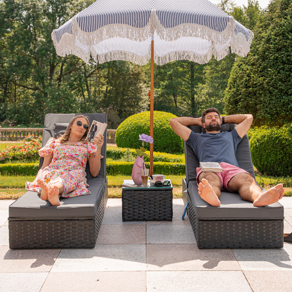Vancouver Rattan Sun Lounger Set