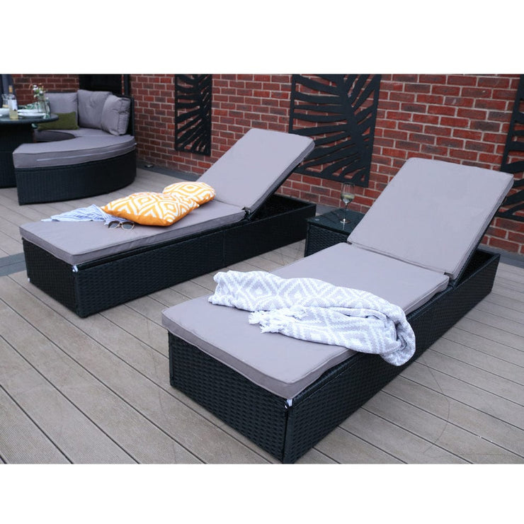 Vancouver Rattan Sun Lounger Set