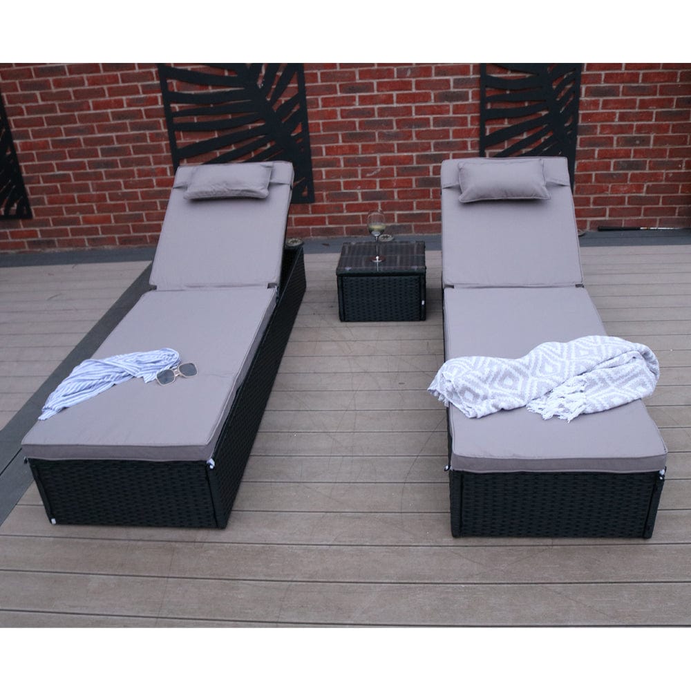 Vancouver Rattan Sun Lounger Set