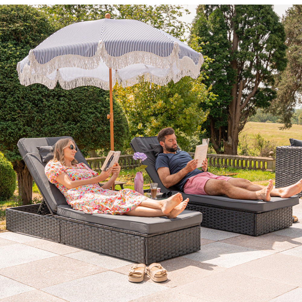 Vancouver Rattan Sun Lounger Set