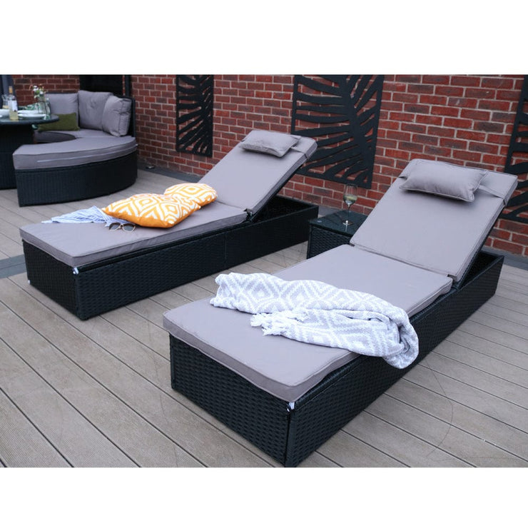 Vancouver Rattan Sun Lounger Set