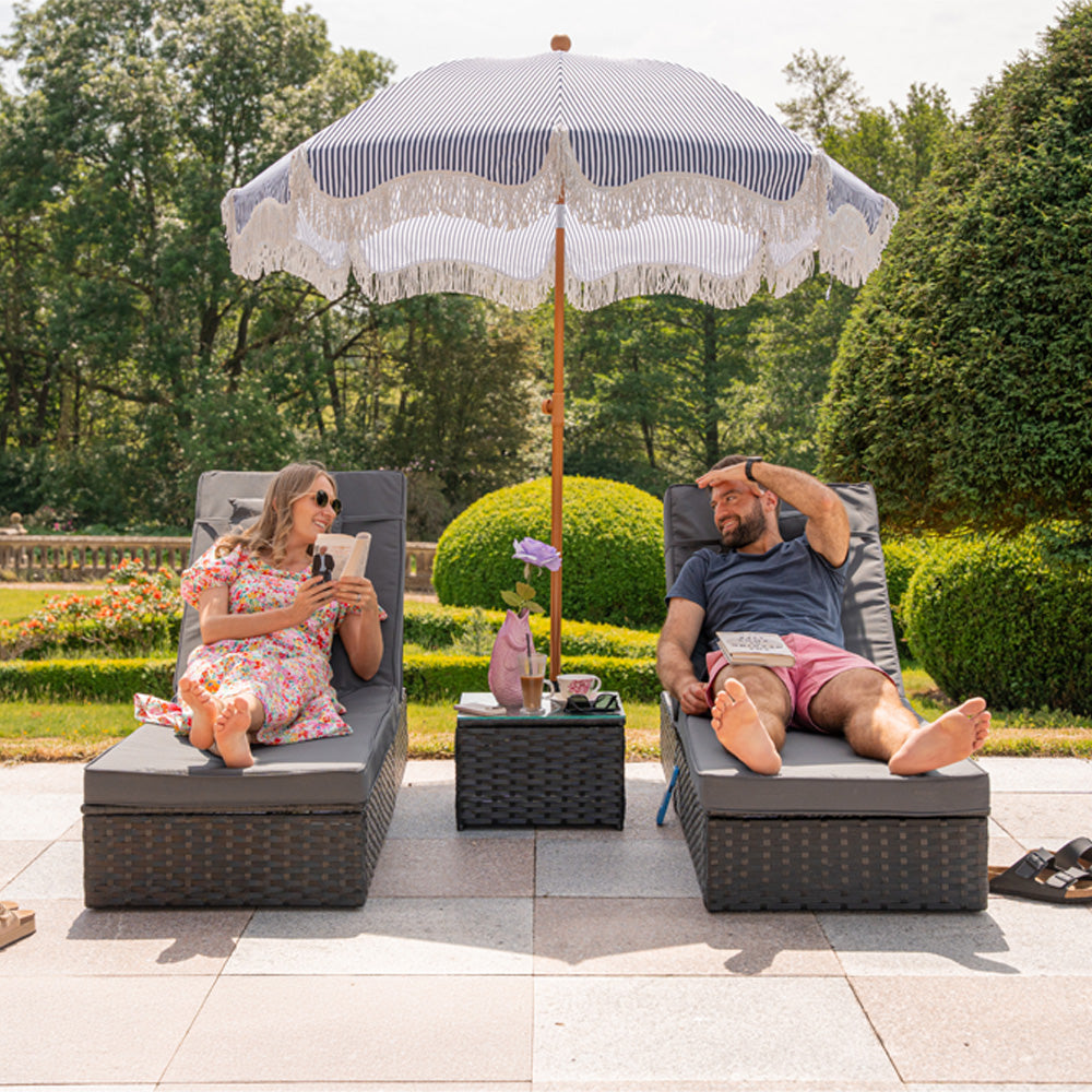 Vancouver Rattan Sun Lounger Set