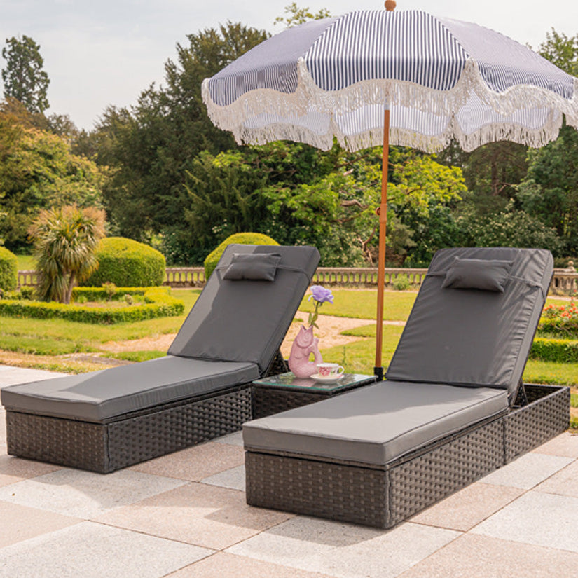 Vancouver Rattan Sun Lounger Set
