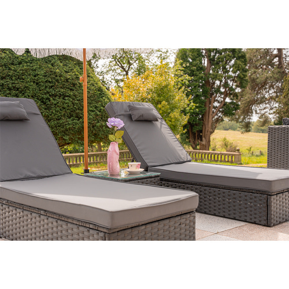 Vancouver Rattan Sun Lounger Set
