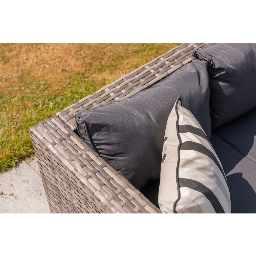 Vancouver 5 Seater Grey Rattan Corner Sofa Patio Set