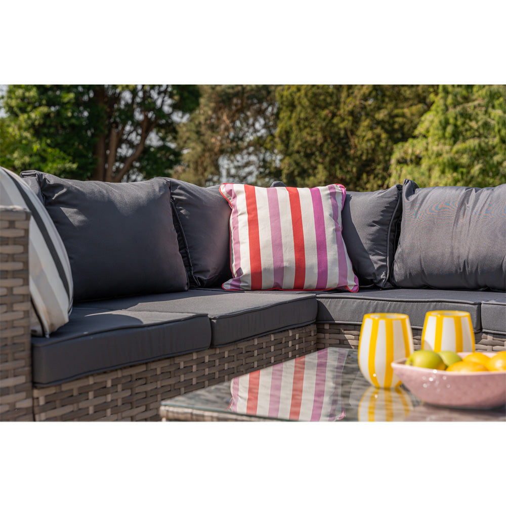 Vancouver 5 Seater Grey Rattan Corner Sofa Patio Set