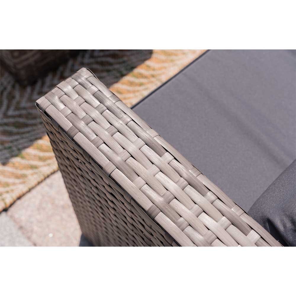 Vancouver 6 Seater Modular Rattan Sofa Set In Grey