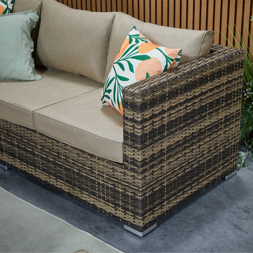 Vancouver Aluminium Frame 6‑Seater Corner Sofa Set with Ice Bucket Coffee Table