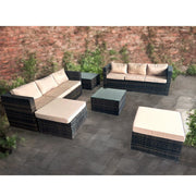 Vancouver 8 Seater Brown Rattan Garden Furniture and Conservatory Sofa Set