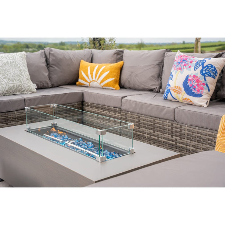 Outdoor 42 inchRect Gas Fire Pit with Gas Bottle Storage