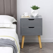 Set Of 2 Agata High Gloss 2 Drawer Bedside Tables