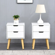 Set Of 2 Agata High Gloss 2 Drawer Bedside Tables