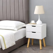 Set Of 2 Agata High Gloss 2 Drawer Bedside Tables