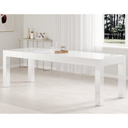 Agata 120cm - 240cm Transformer Table White High Gloss Extending Dining Table