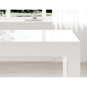 Agata 120cm - 240cm Transformer Table White High Gloss Extending Dining Table