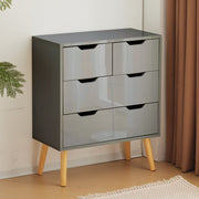 Agata High Gloss 2+2 Drawers Chest Bedroom Storage Cabinet